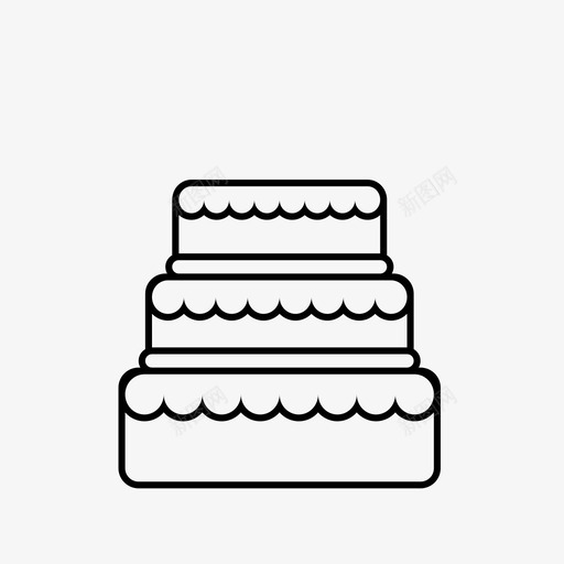 蛋糕生日蛋糕三层蛋糕图标svg_新图网 https://ixintu.com 三层蛋糕 庆祝蛋糕 我的婚礼 生日蛋糕 蛋糕