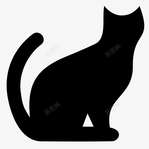 猫动物家养图标svg_新图网 https://ixintu.com 动物 宠物 家养 朋友 猫