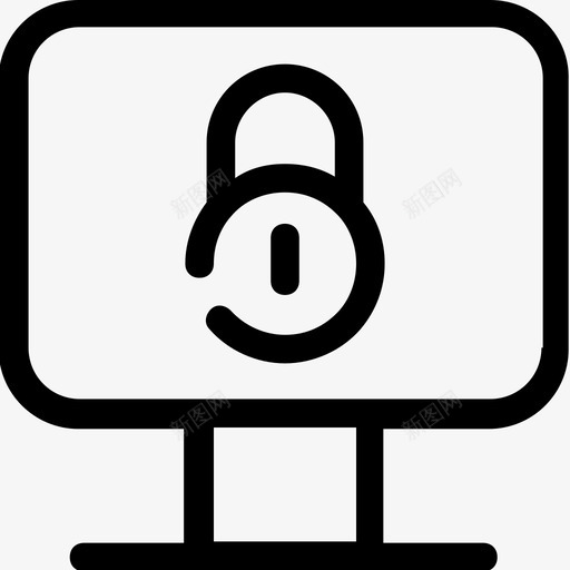 锁定计算机阻止计算机锁定屏幕图标svg_新图网 https://ixintu.com 密码 监视器 网络安全 锁定屏幕 锁定计算机 阻止计算机