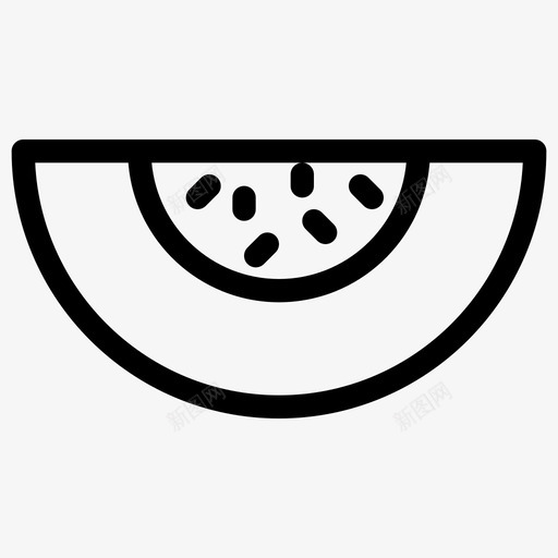 蜜露蜜瓜新鲜图标svg_新图网 https://ixintu.com 健康 新鲜 水果 水果线图标 甜瓜 蜜瓜 蜜露