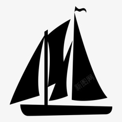 帆船符号纵帆船地图符号码头图标高清图片