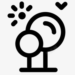 阳光家园树木阳光风景图标高清图片