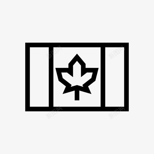 加拿大国家国旗图标svg_新图网 https://ixintu.com 几何体 加拿大 国家 国旗 旅行 旗帜