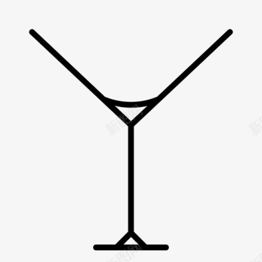玻璃杯鸡尾酒大都会图标图标