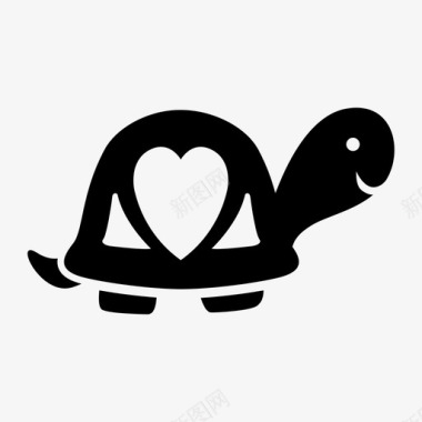乌龟动物友好图标图标