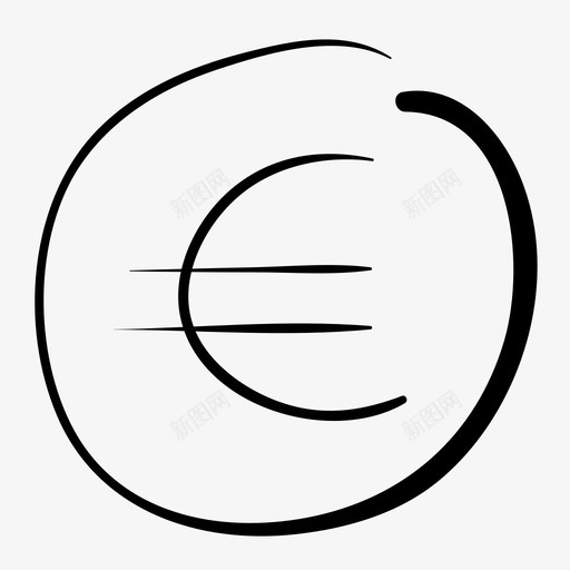 欧元按钮购买欧元图标svg_新图网 https://ixintu.com 手工制作 欧元 欧元按钮 货币 购买