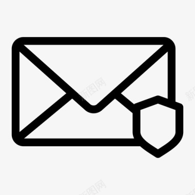 电子邮件保护计算机邮件信封图标图标