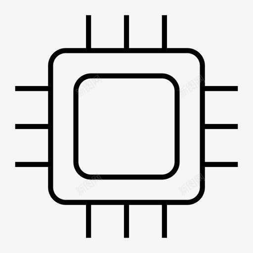 处理器芯片计算机部件图标svg_新图网 https://ixintu.com 处理器 晶体管 物联网 电子产品 芯片 计算机部件