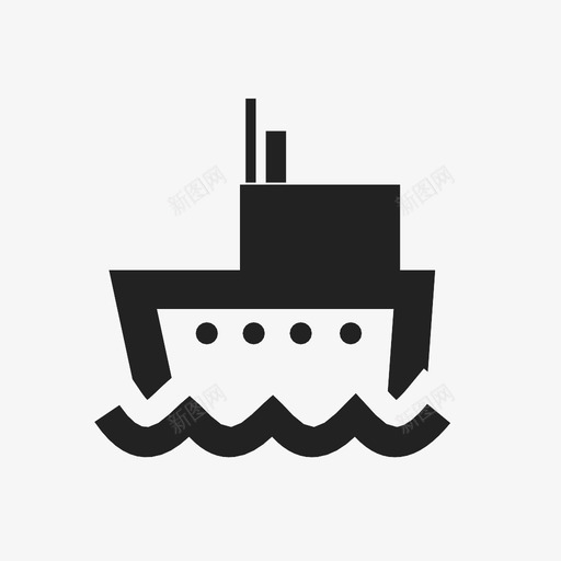 船港口航行图标svg_新图网 https://ixintu.com 海上 港口 航行 船