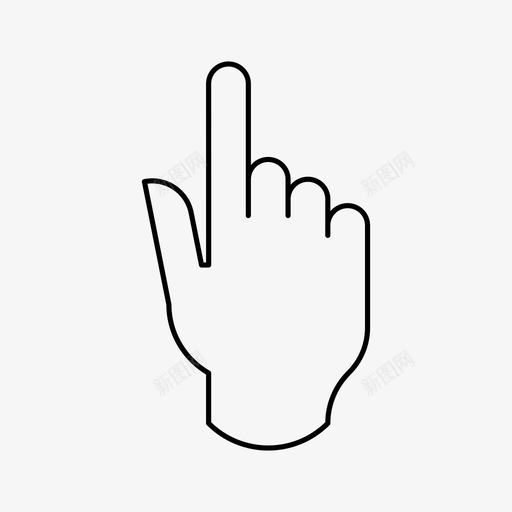 向上注意手指图标svg_新图网 https://ixintu.com 向上 手 手势 手指 注意