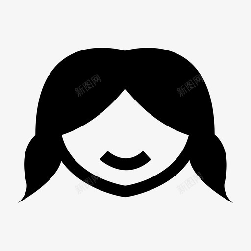 发型脸辫子图标svg_新图网 https://ixintu.com wsd美发沙龙 发型 沙龙 脸 辫子 造型