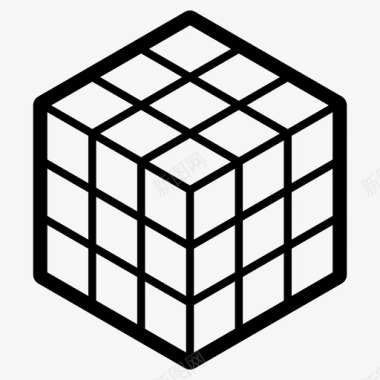 rubiks立方体儿童玩具问题解决图标图标