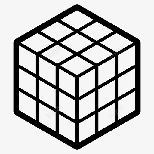 rubiks立方体儿童玩具问题解决图标svg_新图网 https://ixintu.com rubikscube rubiks立方体 儿童玩具 益智游戏 问题解决