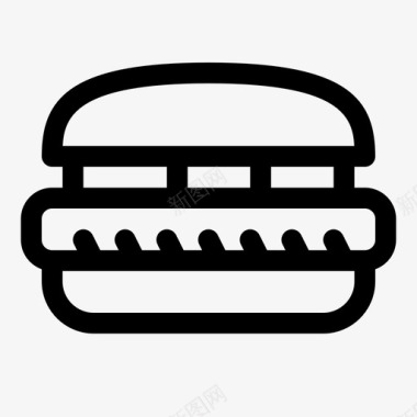 汉堡包快餐餐图标图标