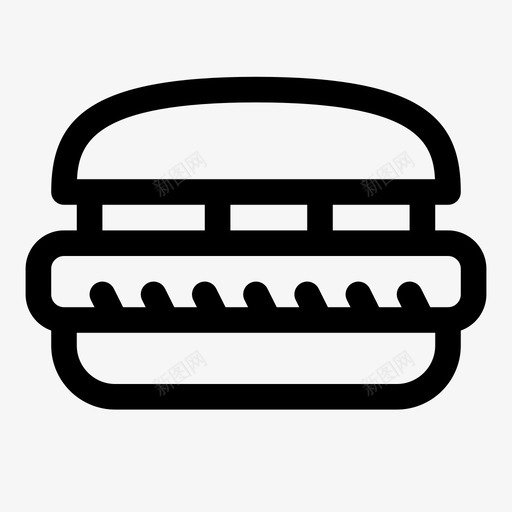汉堡包快餐餐图标svg_新图网 https://ixintu.com 快餐 汉堡包 纯系列 餐