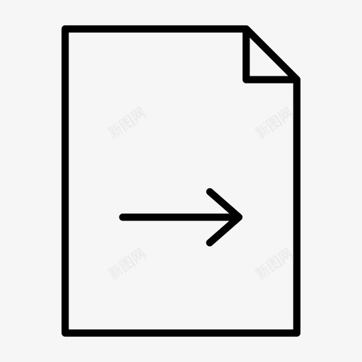 页面移动精简箭头向前图标svg_新图网 https://ixintu.com 下一页 向前 箭头 页面移动精简