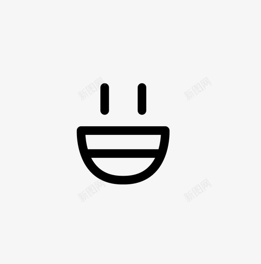 咧嘴笑表情脸图标svg_新图网 https://ixintu.com 可爱 咧嘴笑 开心 脸 表情 面部表情