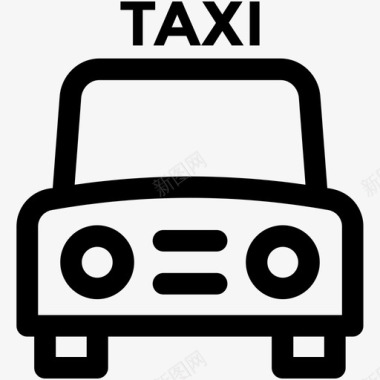 出租车双门轿车车辆图标图标