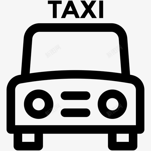 出租车双门轿车车辆图标svg_新图网 https://ixintu.com 交通工具可爱的图标 出租车 双门轿车 车辆