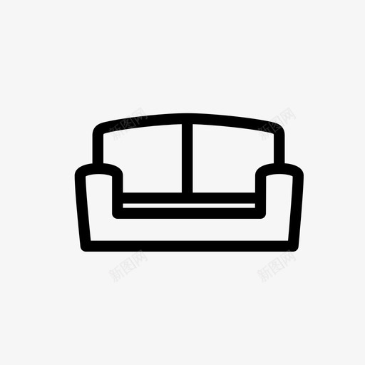 沙发舒适家具图标svg_新图网 https://ixintu.com 客厅 家 家具 放松 沙发 舒适