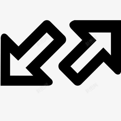对角线箭头对角箭头方向图标svg_新图网 https://ixintu.com 对角箭头 对角线箭头 指针 方向 点 线条箭头