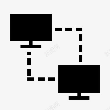 连接计算机监视器图标图标