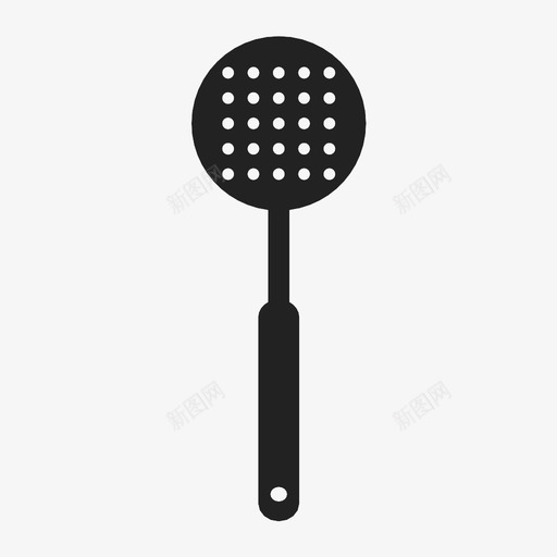 撇油器厨房厨房工具图标svg_新图网 https://ixintu.com 勺子 厨房 厨房工具 开槽勺子 撇油器
