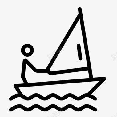 帆船残奥会游艇图标图标