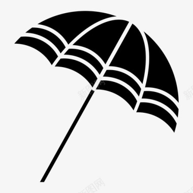 伞海滩阳伞图标图标
