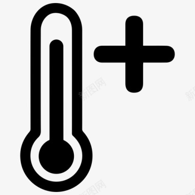 高温发热体温计图标图标