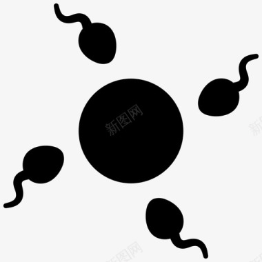 精子卵子受精图标图标