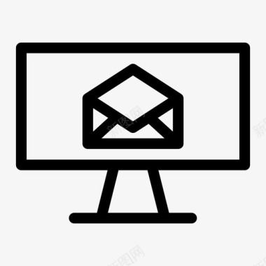计算机电子邮件警报收件箱图标图标