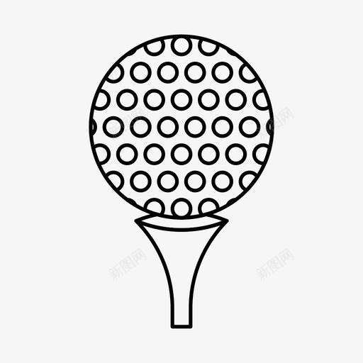 高尔夫球球游戏图标svg_新图网 https://ixintu.com 发球 打球 游戏 球 运动 高尔夫球