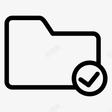 文件夹批准复选标记计算机文件夹图标图标