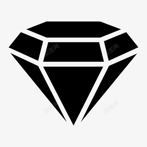 钻石同素异形体宝石图标svg_新图网 https://ixintu.com 同素异形体 宝石 珠宝 钻石