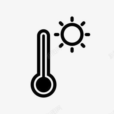 高温温暖阳光图标图标