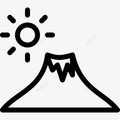 乞力马扎罗山山位置图标svg_新图网 https://ixintu.com 乞力马扎罗山 位置 地方 地点线图标 山 火山