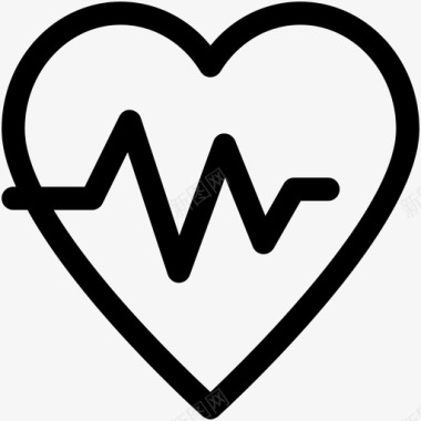 心跳心率生命线图标图标