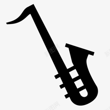 萨克斯管吹奏乐器图标图标