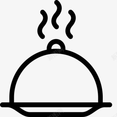 cloche食物热的图标图标