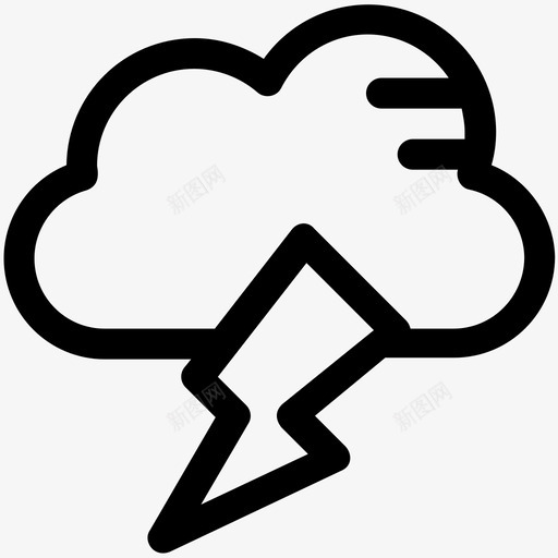 云闪电电力螺栓天空云图标svg_新图网 https://ixintu.com 云闪电 天空云 旅行可爱的图标 电力螺栓 雷暴 风暴云