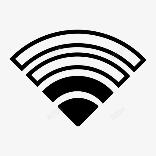 低wifi互联网信号图标svg_新图网 https://ixintu.com wifi状态 互联网 低wifi 信号 无线 音量