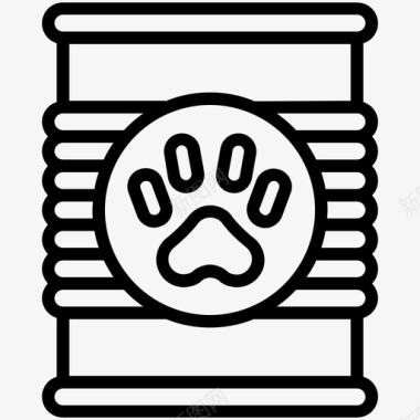 猫粮罐头食品蛴螬图标图标