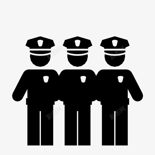 警察小组并肩一起图标svg_新图网 https://ixintu.com 一起 人民团体 并肩 联合 警察小组