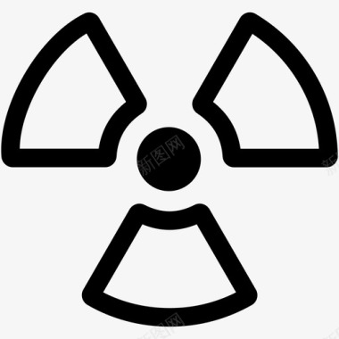 辐射标志危险放射性图标图标