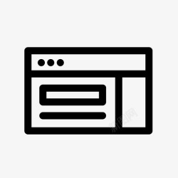 浏览器侧边栏浏览器2列页面布局图标高清图片