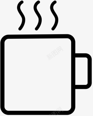 咖啡杯杯子蒸汽图标图标
