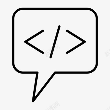 代码聊天聊天应用程序对话图标图标