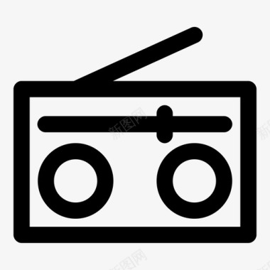 收音机音频设备图标图标