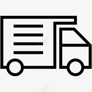 送货车货物装运图标图标